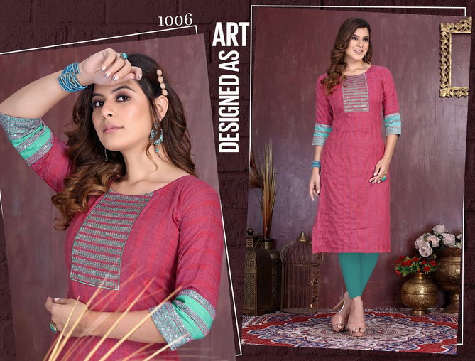 Beauty Queen Valvet Girl 1 Rayon Fancy Ethnic Wear Designer Kurti Collection